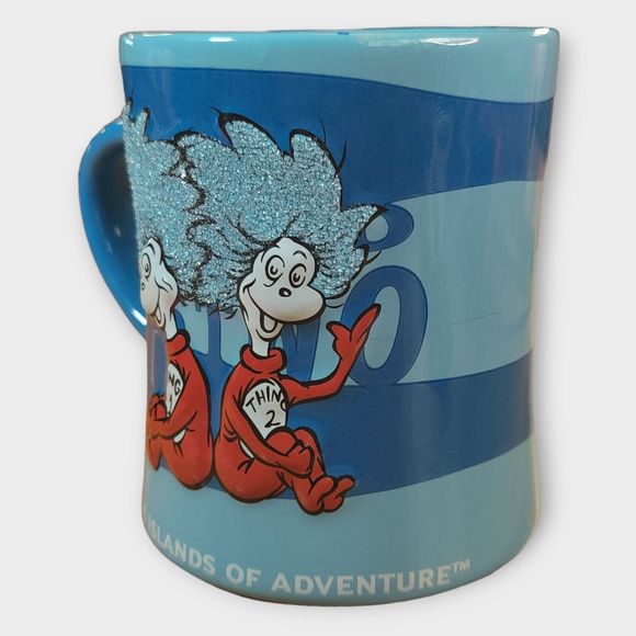 Dr Seuss Thing One And Two Universals Islands Of Adventure Blue 3D Coffee Mug - Picture 3 of 9